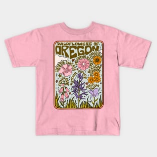 Oregon Wildflowers Kids T-Shirt